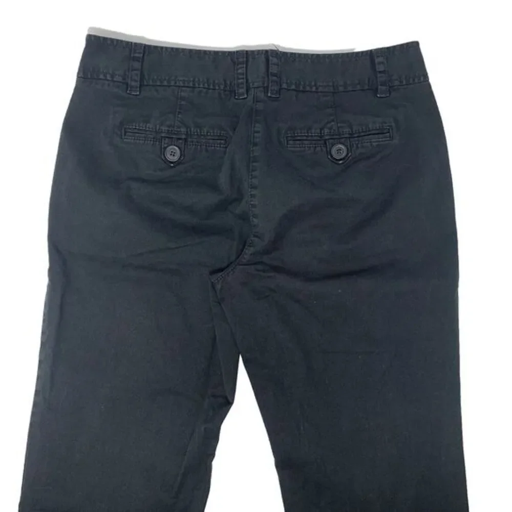 ANNE TAYLOR LOFT Black Cotton Blend Narrow Leg Women's Capri Pants Size 4 - Picture 3 of 8